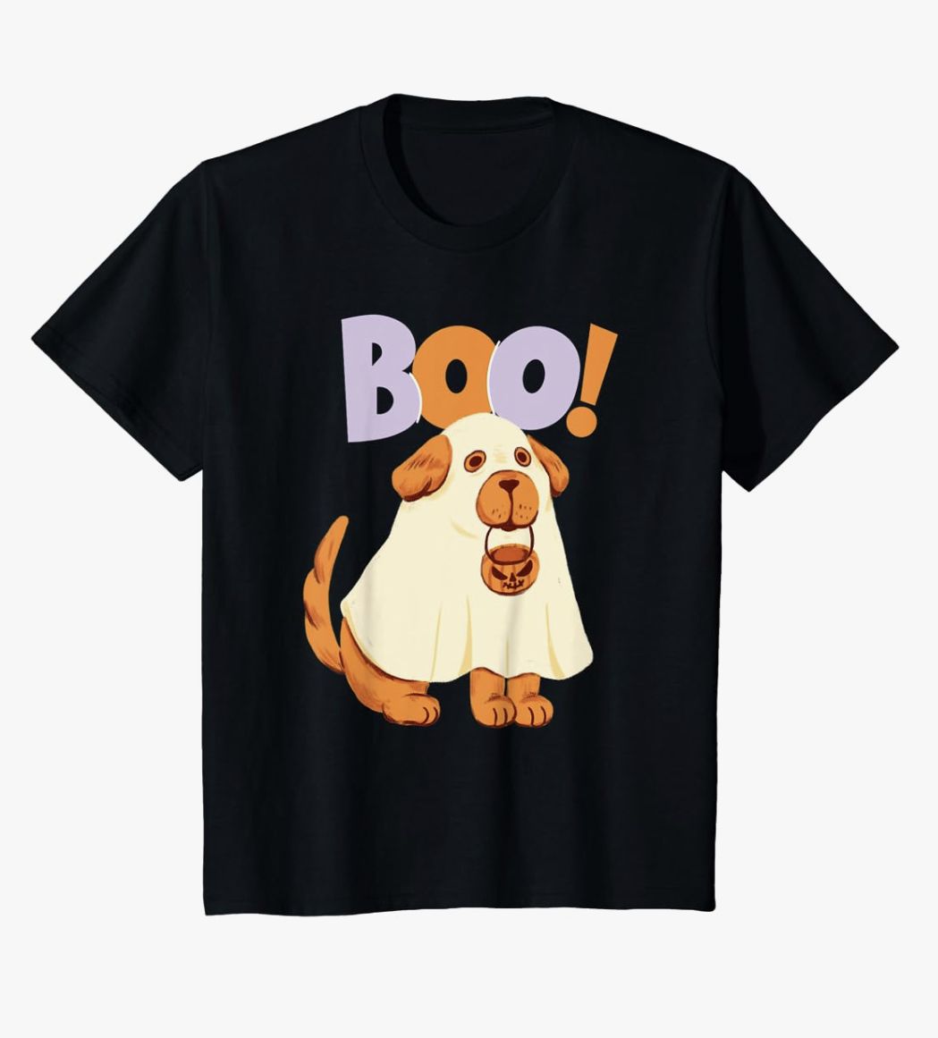 Boo Dog Halloween Costume T-Shirt …