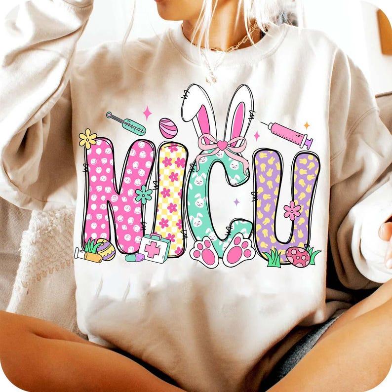 Easter NICU Bunny Sweatshirt T-Shirt &hellip;