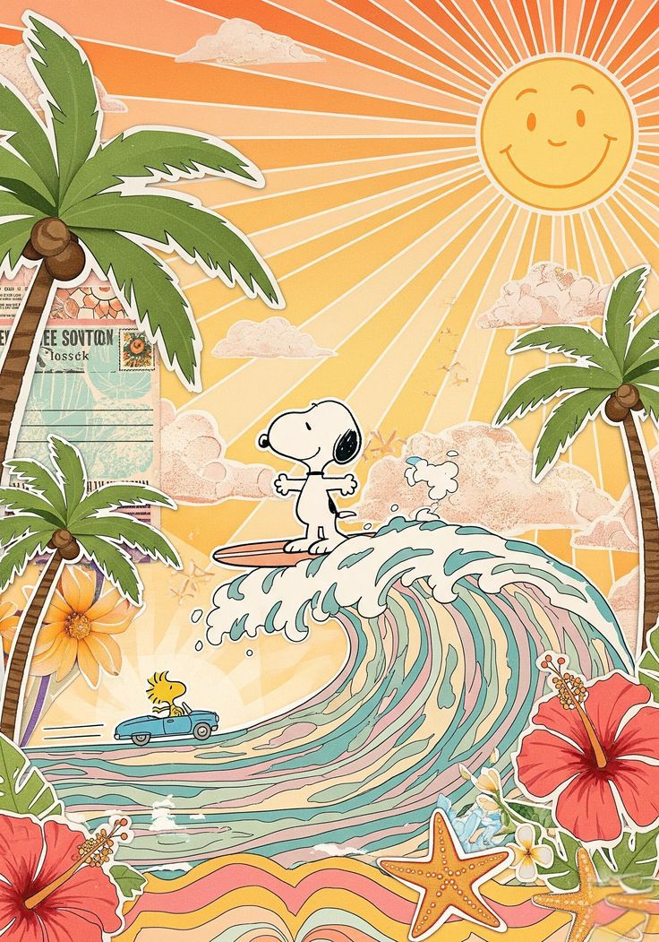 Snoopy Beach Background, Every Day W …