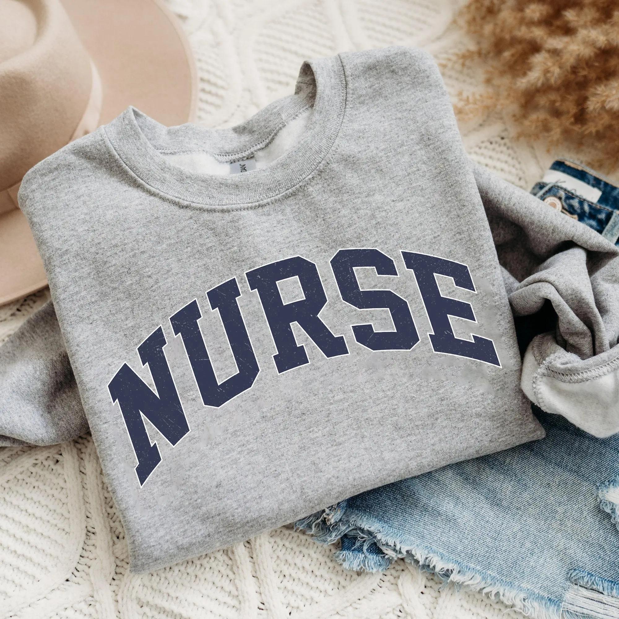 Vintage Nurse Sweatshirt T-Shirt, Re …