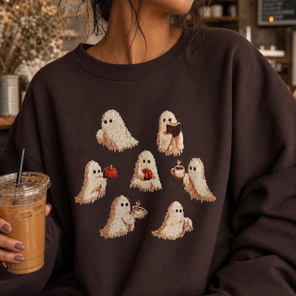 Fall pumpkin coffee sweatshirt, Book &hellip;