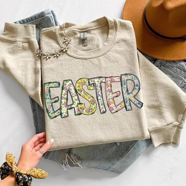 Cute Floral Easter Sweatshirt T-Shir &hellip;