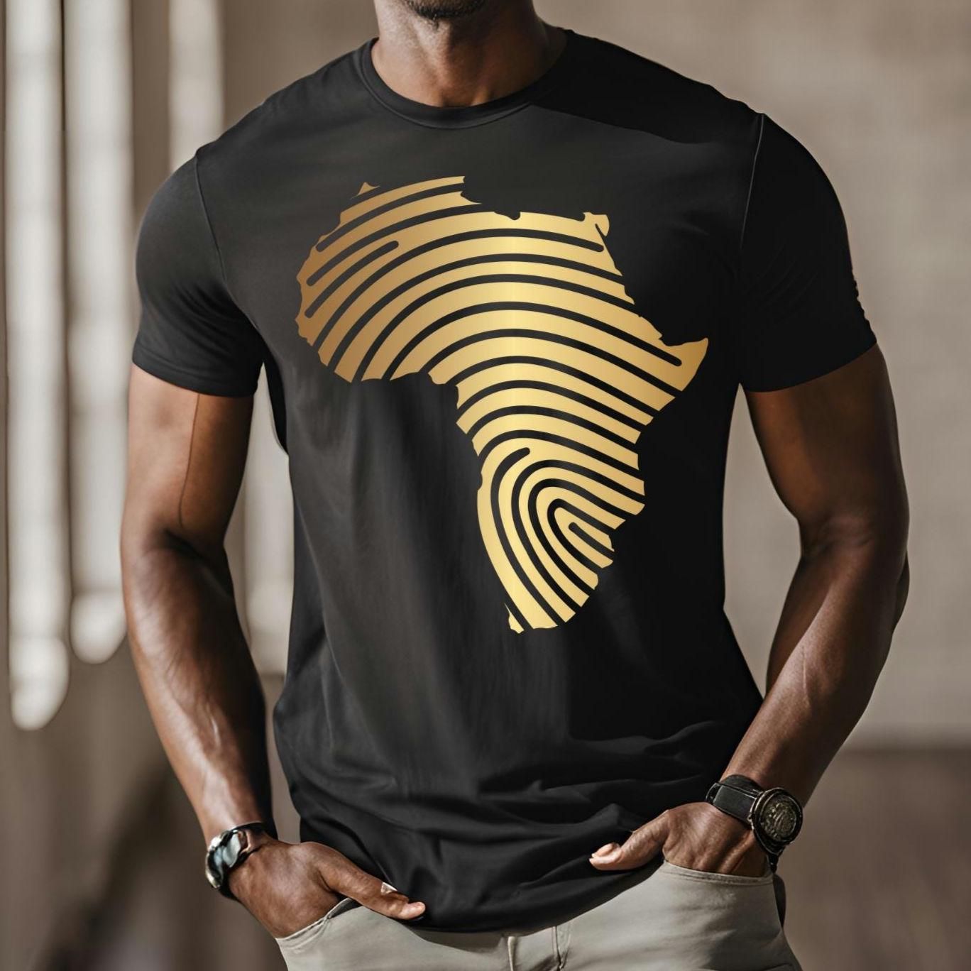 Gold Africa Fingerprint T-Shirt Chri &hellip;