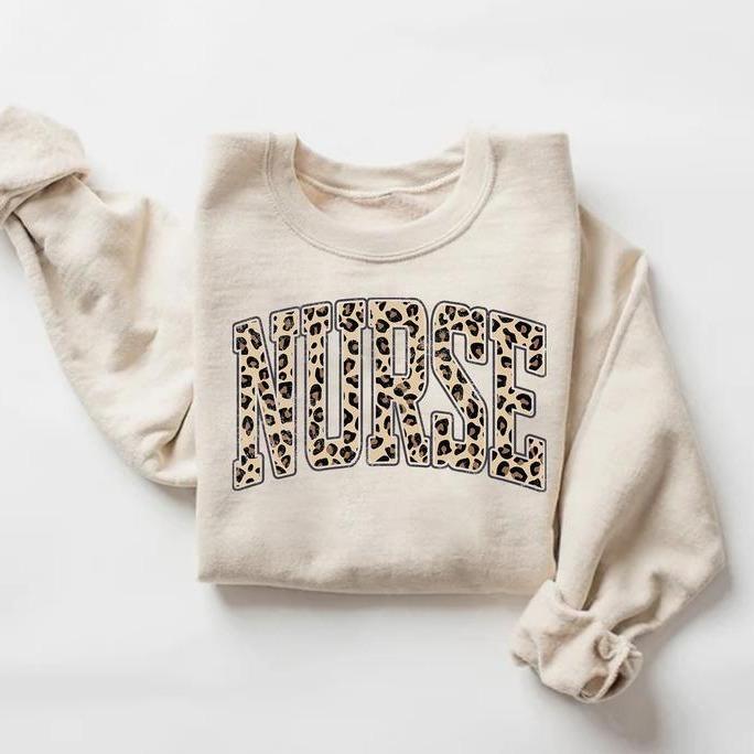 Leopard Nurse Sweatshirt, RN Shirt,  &hellip;