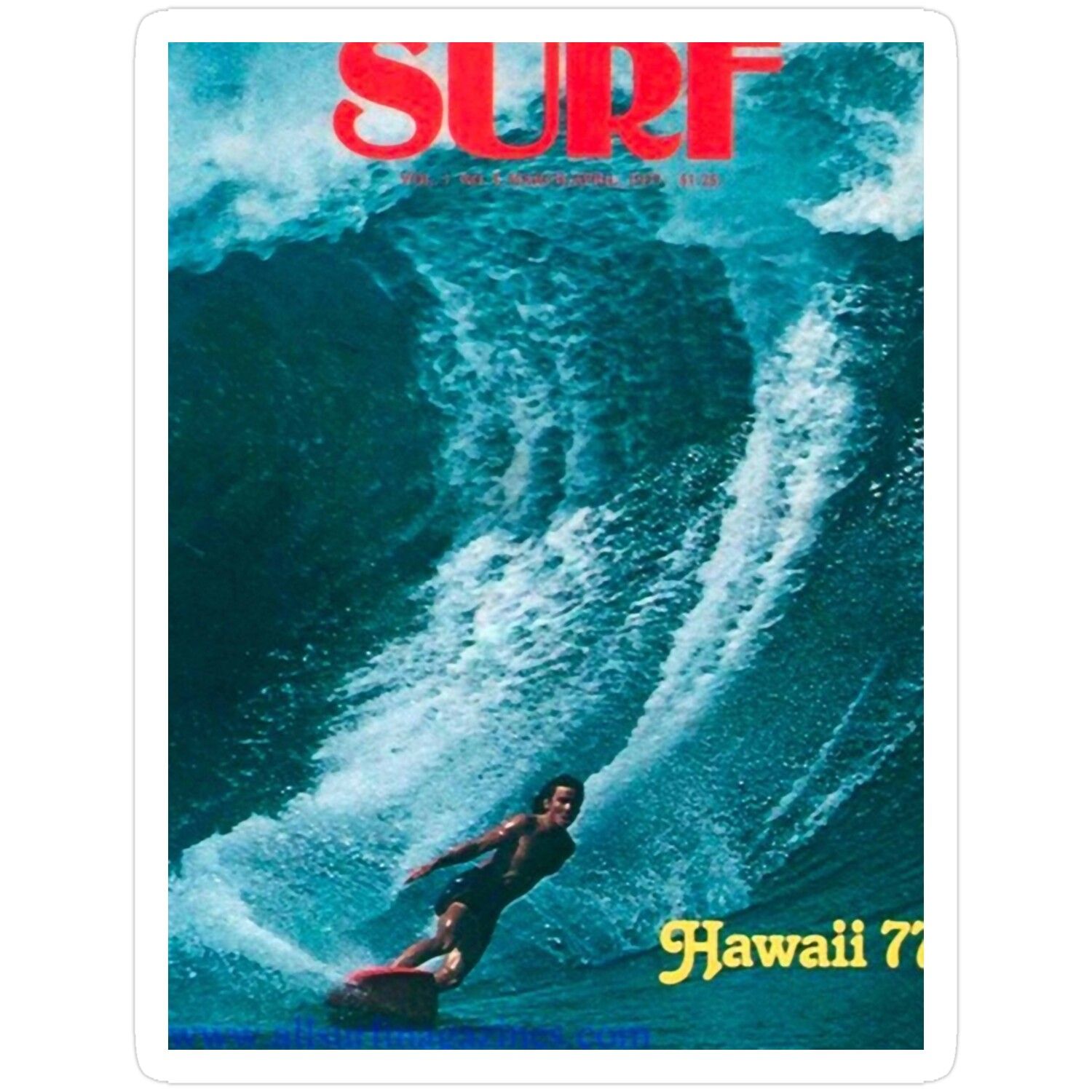 Retro Surfing Poster, Ocean Wave Wal …