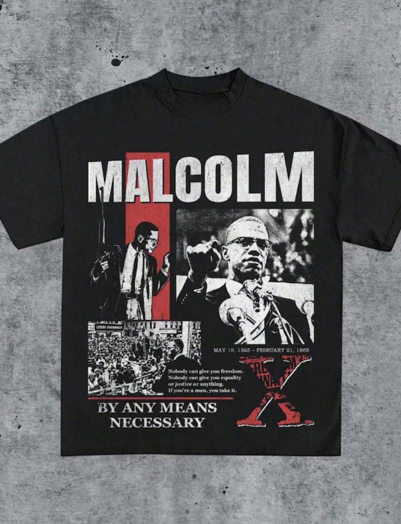 Vintage 90s Malcolm X Legacy Graphic &hellip;