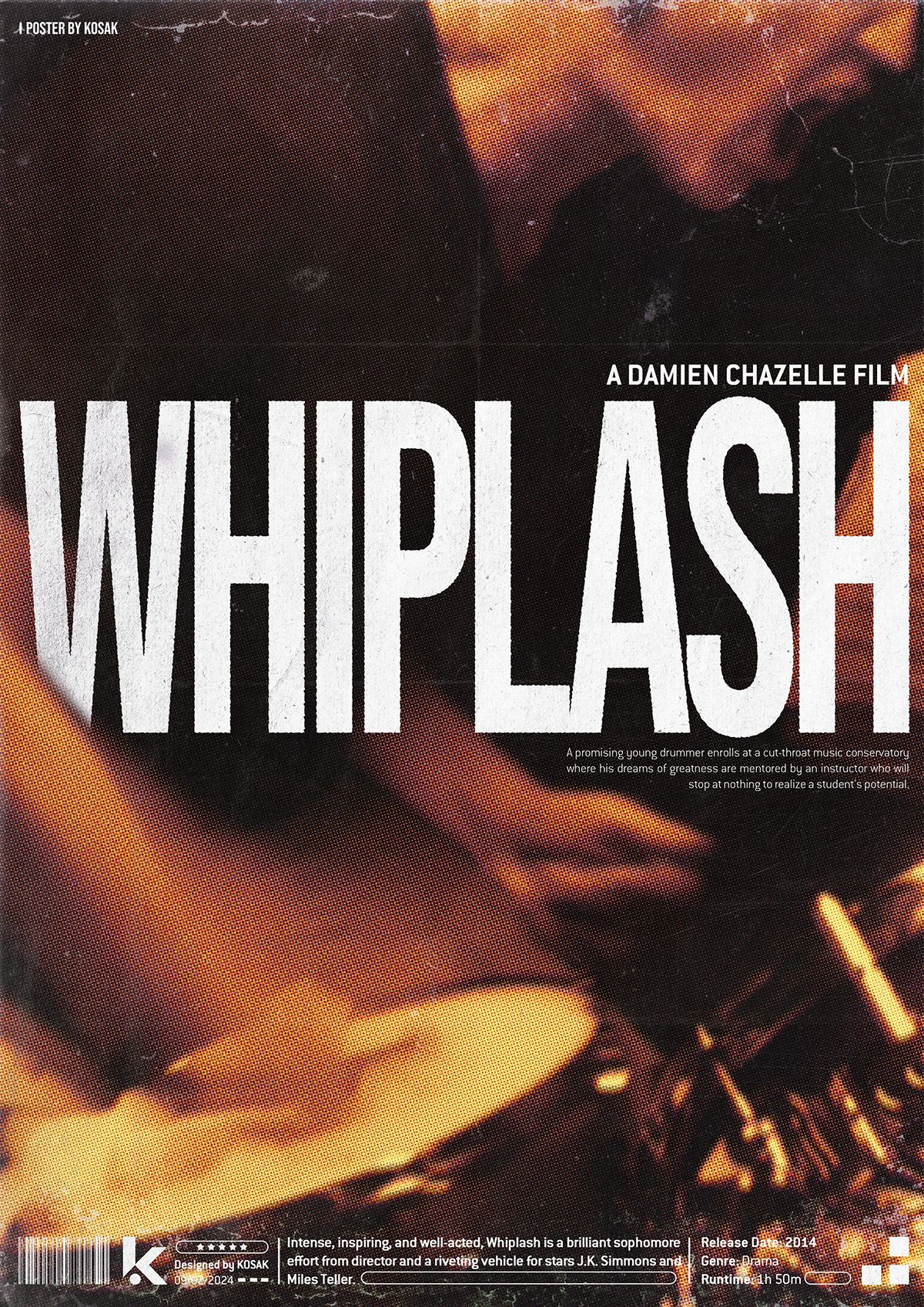 Vintage Jazz Drummer Movie Poster, R …