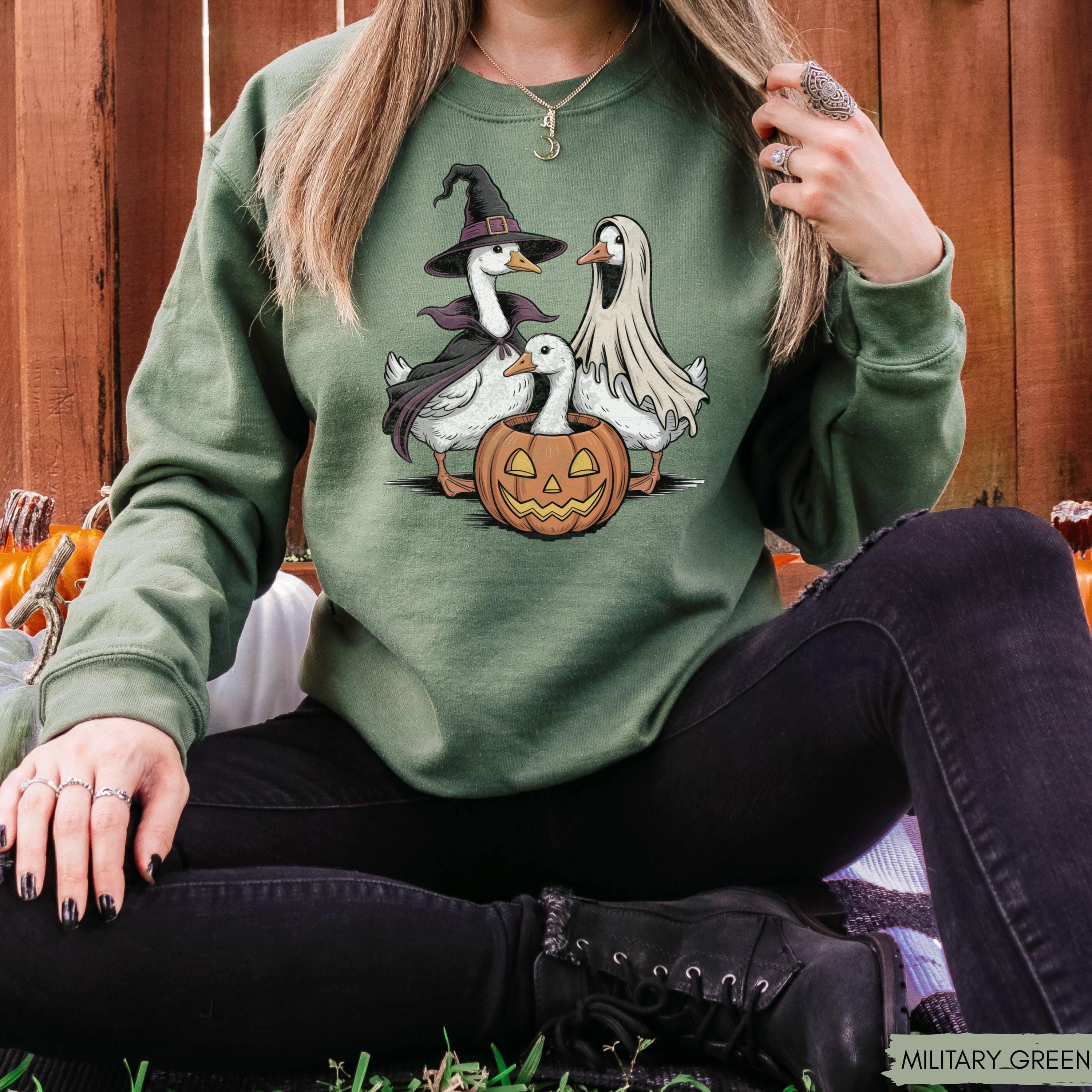 Boo Ghost Goose Sweatshirt, Hallowee …