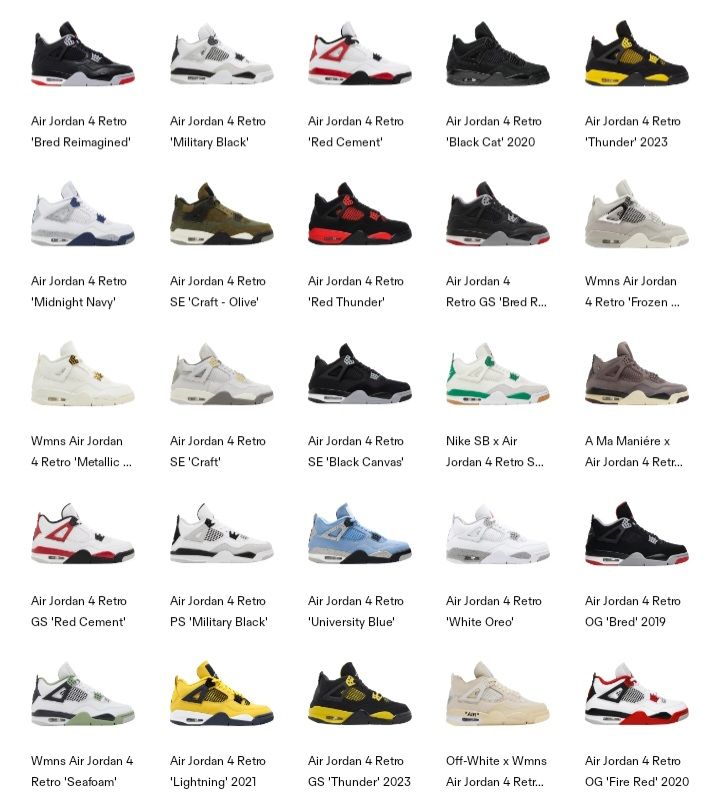 All Types Of Jordan 4, Types Of Air  &hellip;