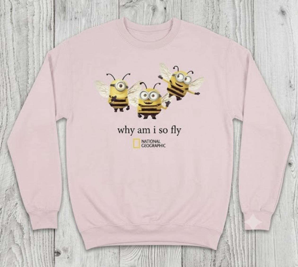 Minibee Why I Am So Fly Graphic Swea …