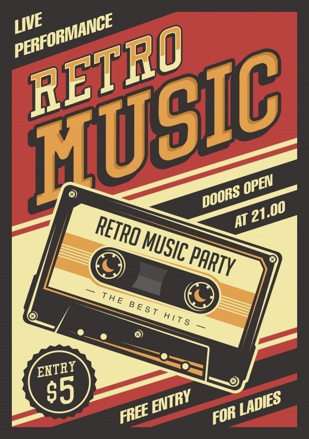 Music Genre Poster, Retro Theme Post &hellip;