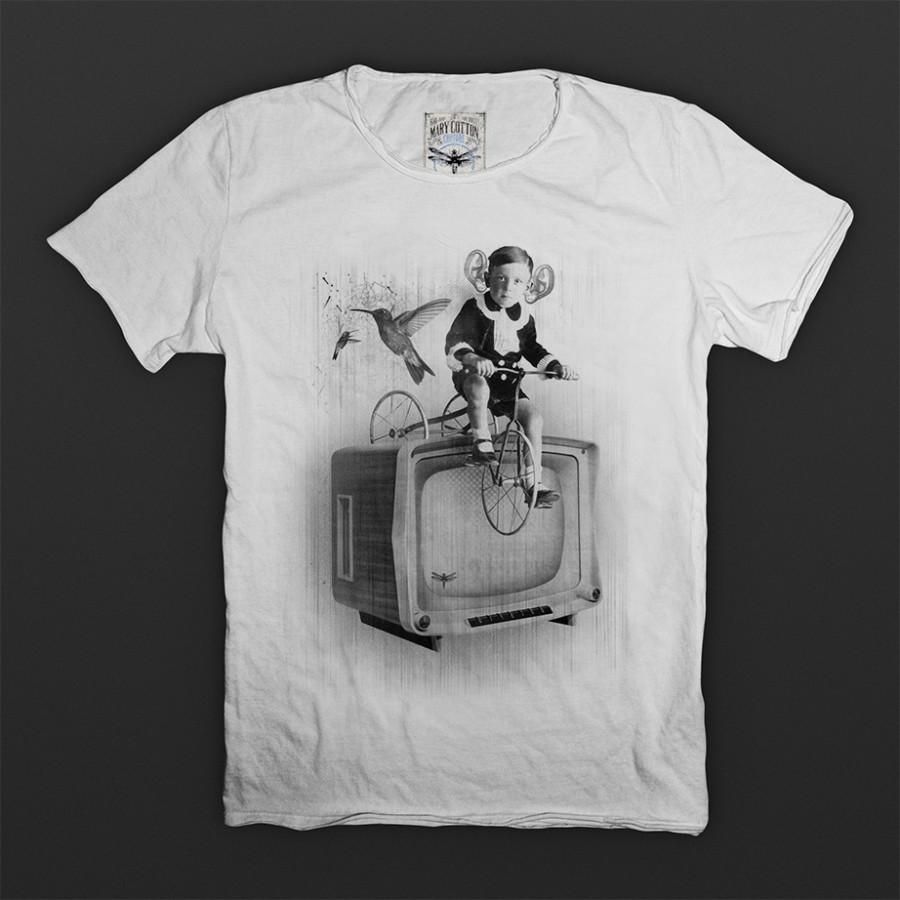 Vintage Television Couple Scene T-Sh …