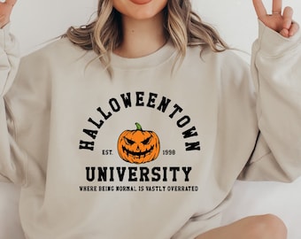Vintage College Halloween Crewneck,  &hellip;