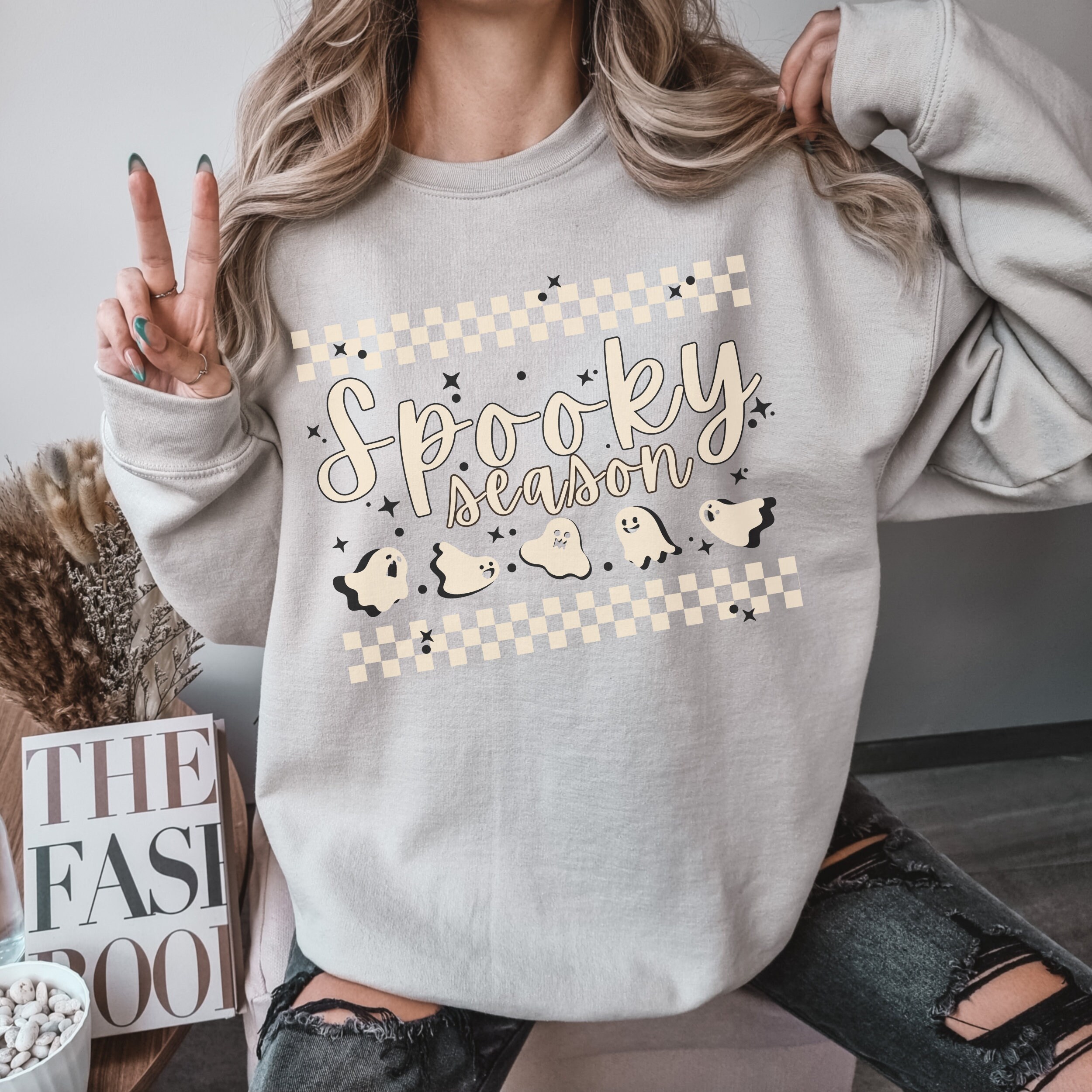 Spooky Season Camo Leopard Pullover, …