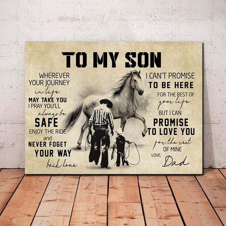 To My Son Horse Canvas, Dad And Son  &hellip;