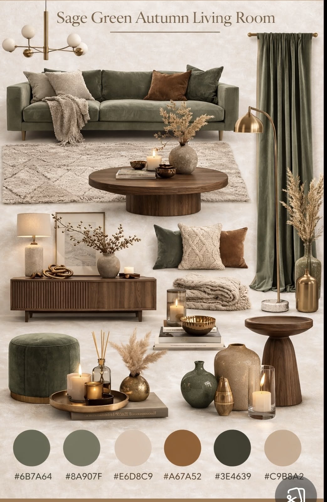 Green Living Room Decor and Organization Inspiration