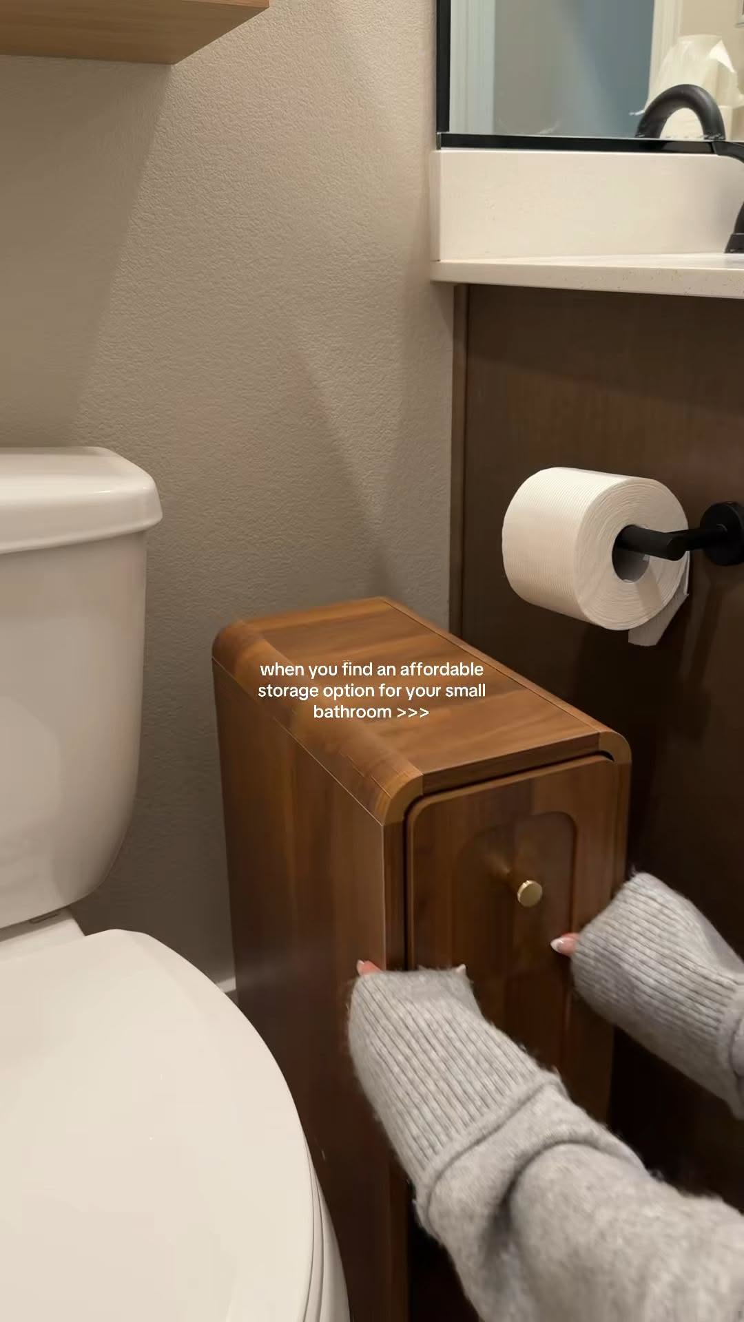 Narrow Nightstand with Drawers for Compact Storage