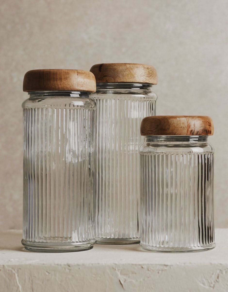 Aesthetic Glass Spice Jar Set for Pantry Organization