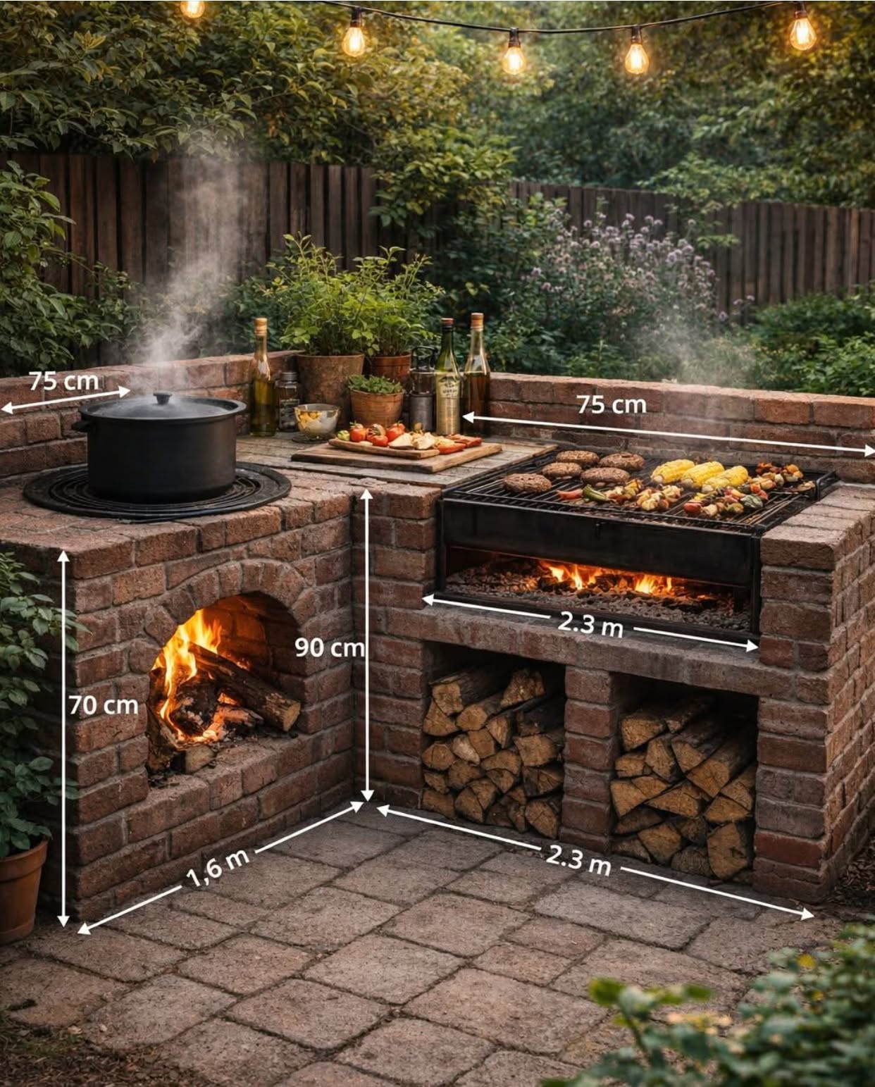 Spare Room Design, Luxury Houses Entrance, Brick Oven Outdoor, Brick Bbq, Open Fire Cooking, Solid Brick