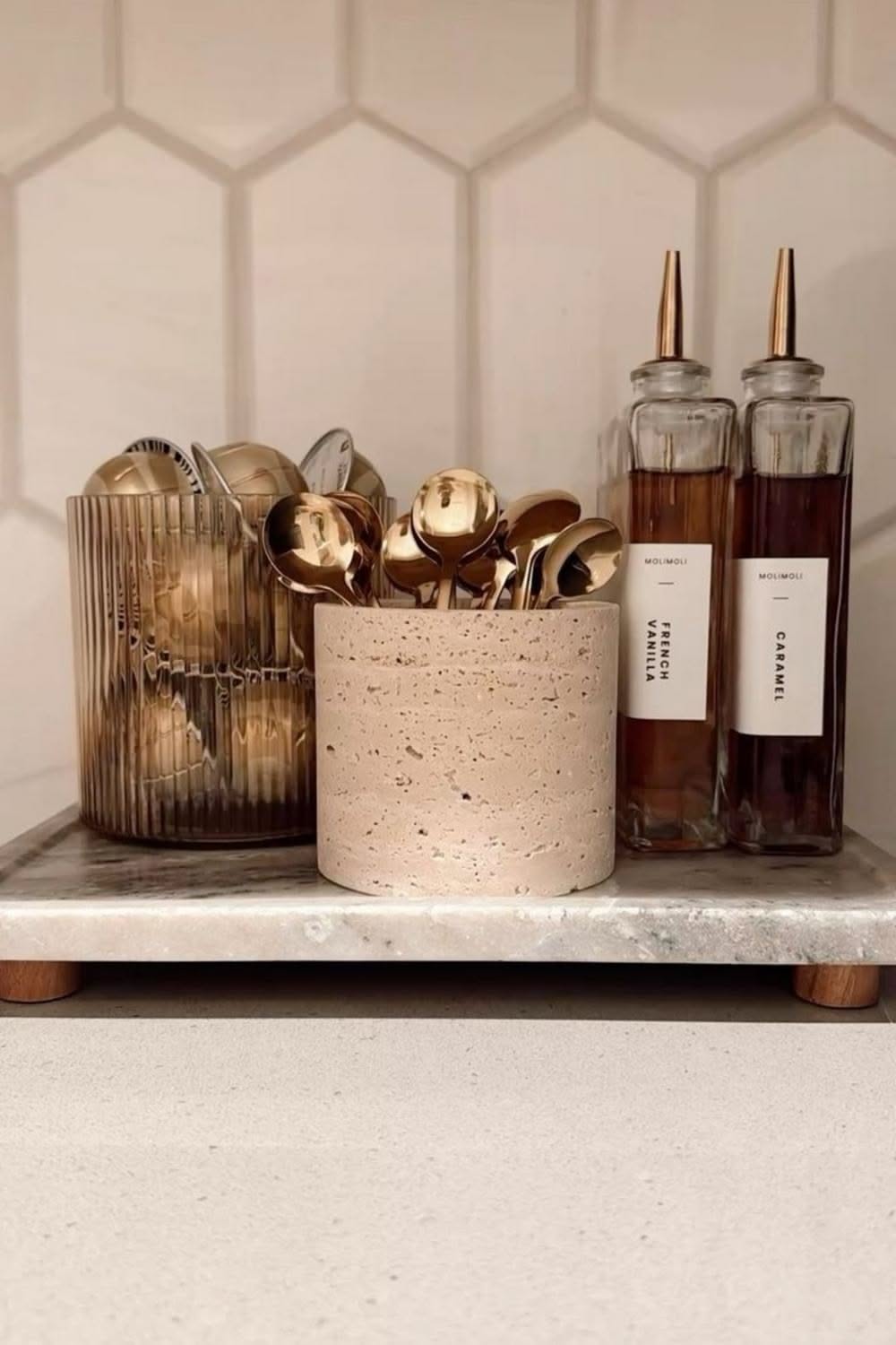 Small Countertop Coffee Bar Organization Ideas