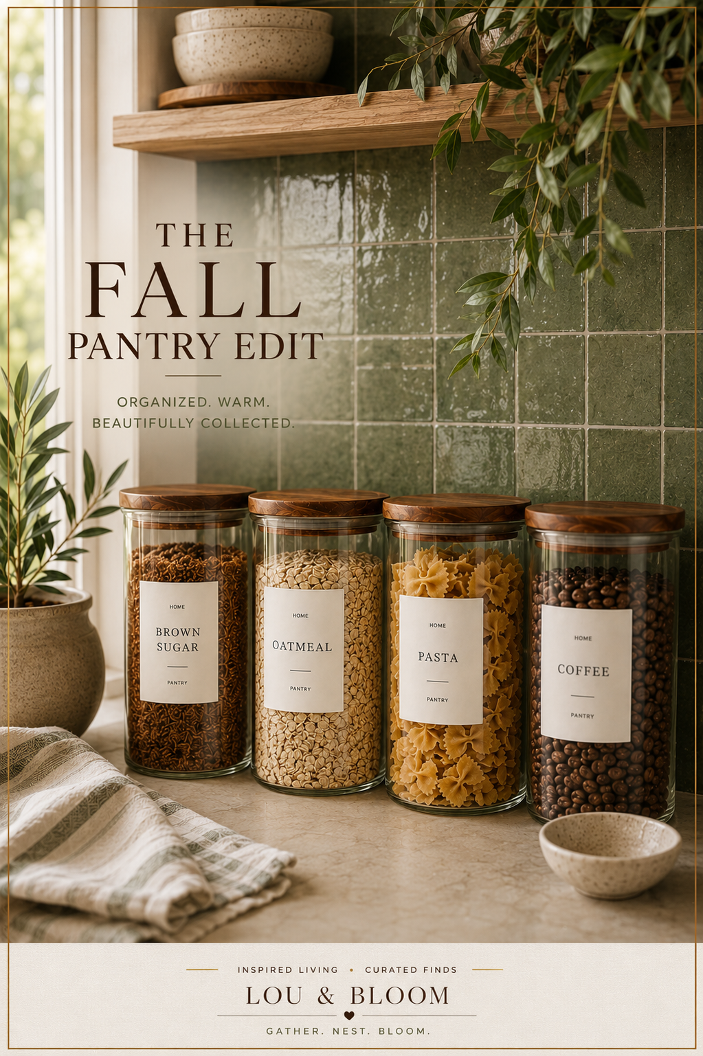 Glass Pantry Storage Container Set for Organized Food Storage