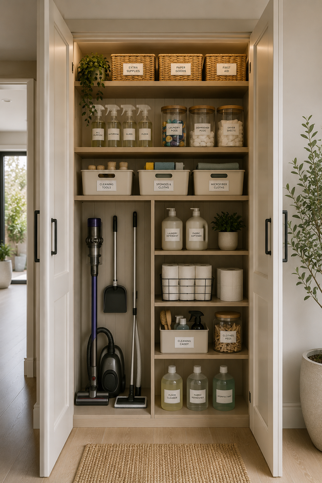 Cleaning Supply Organizer for Cabinets and Closets