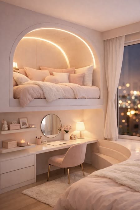 Room Decor Ideas Bedroom, Kids Girls Bedroom, Bed Ideas, Tiny Room Ideas, Dream Bedroom Luxury, Amazing Bedroom Designs, Bedroom Ideas For Small Rooms Cozy