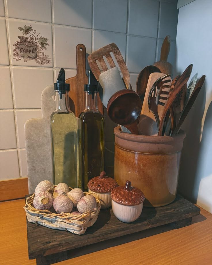 Wooden Kitchen Utensil Set for Everyday Cooking
