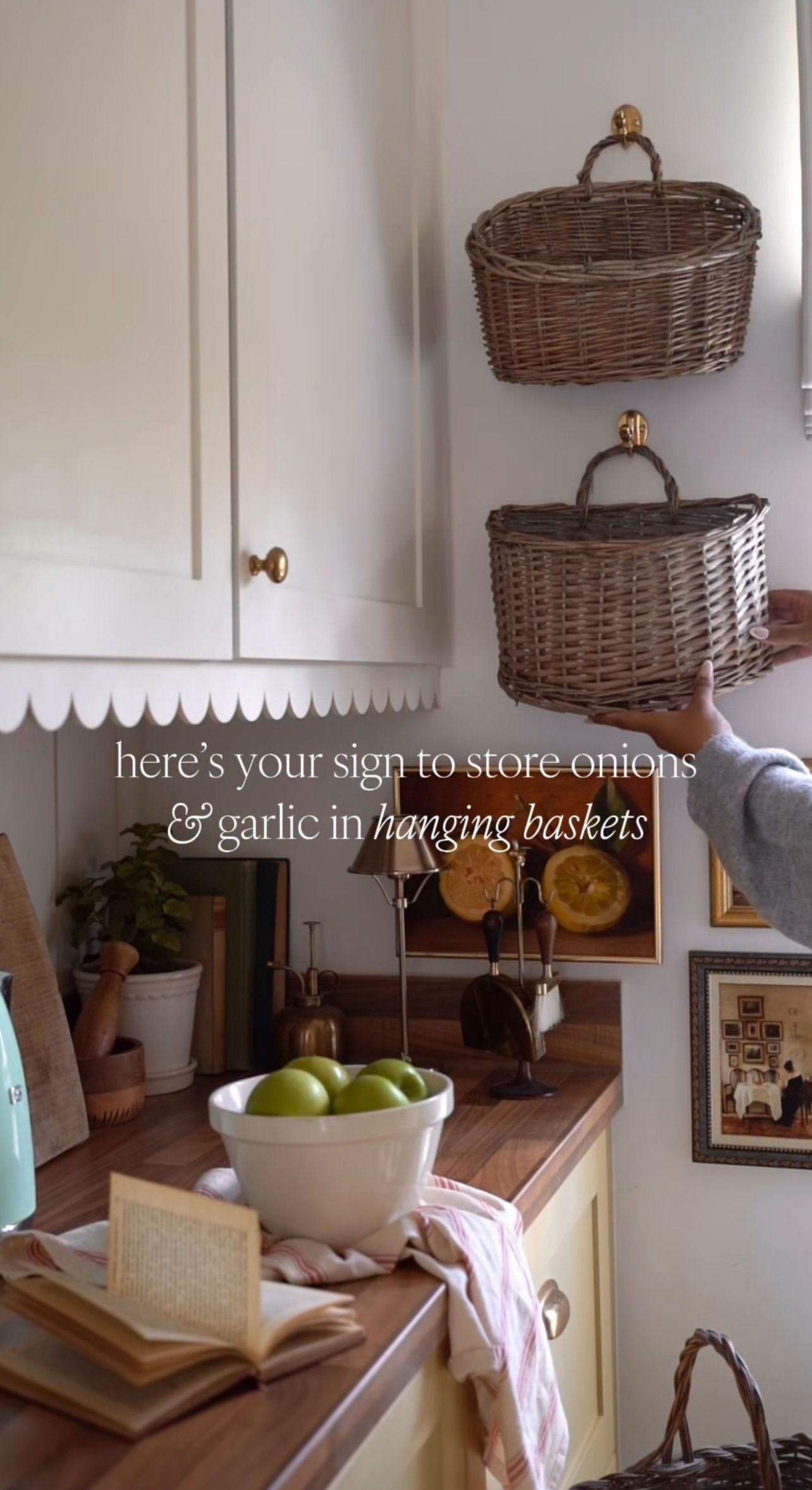 Storage Basket Set for Kitchen Counter Organization