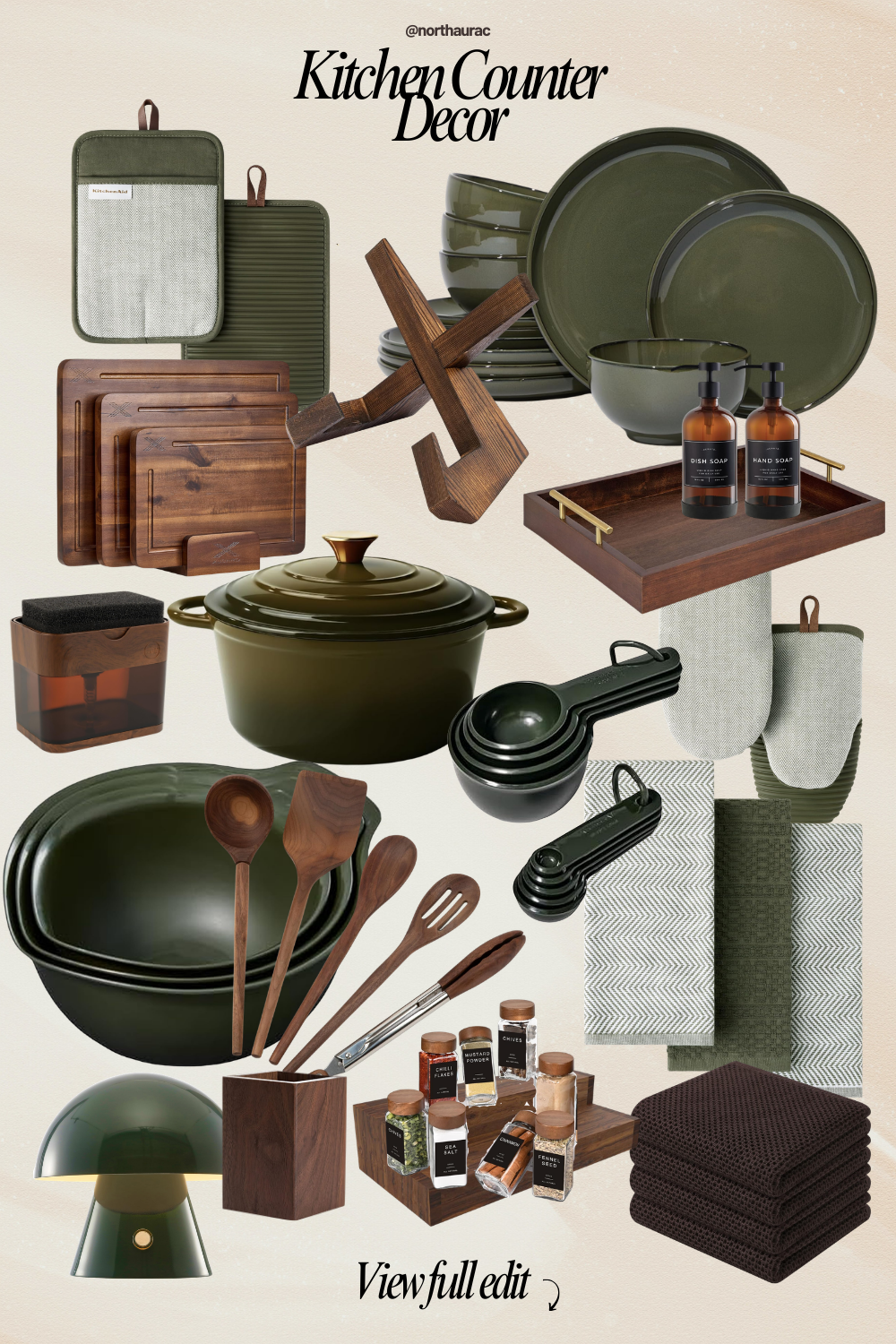 Green Kitchen Decor and Organization Inspiration