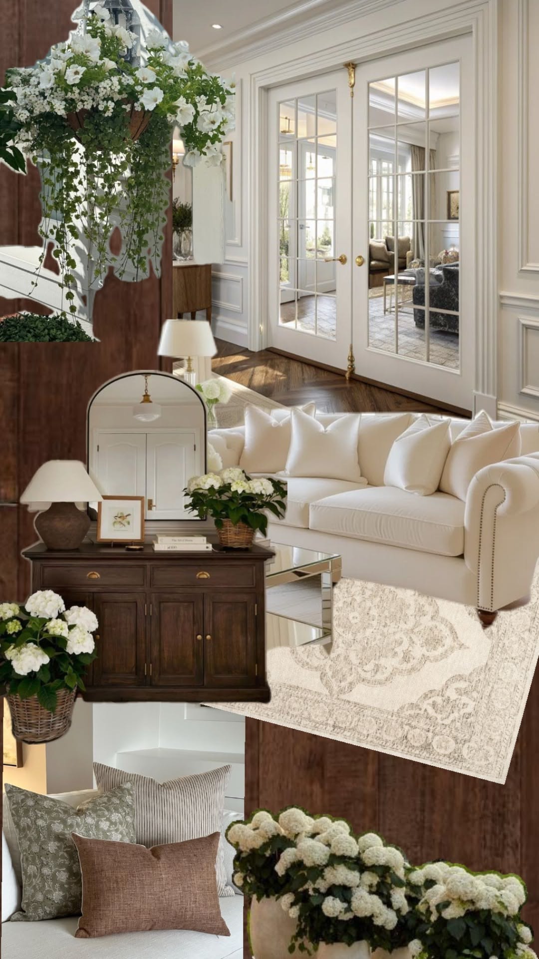 White Living Room Decor and Organization Inspiration