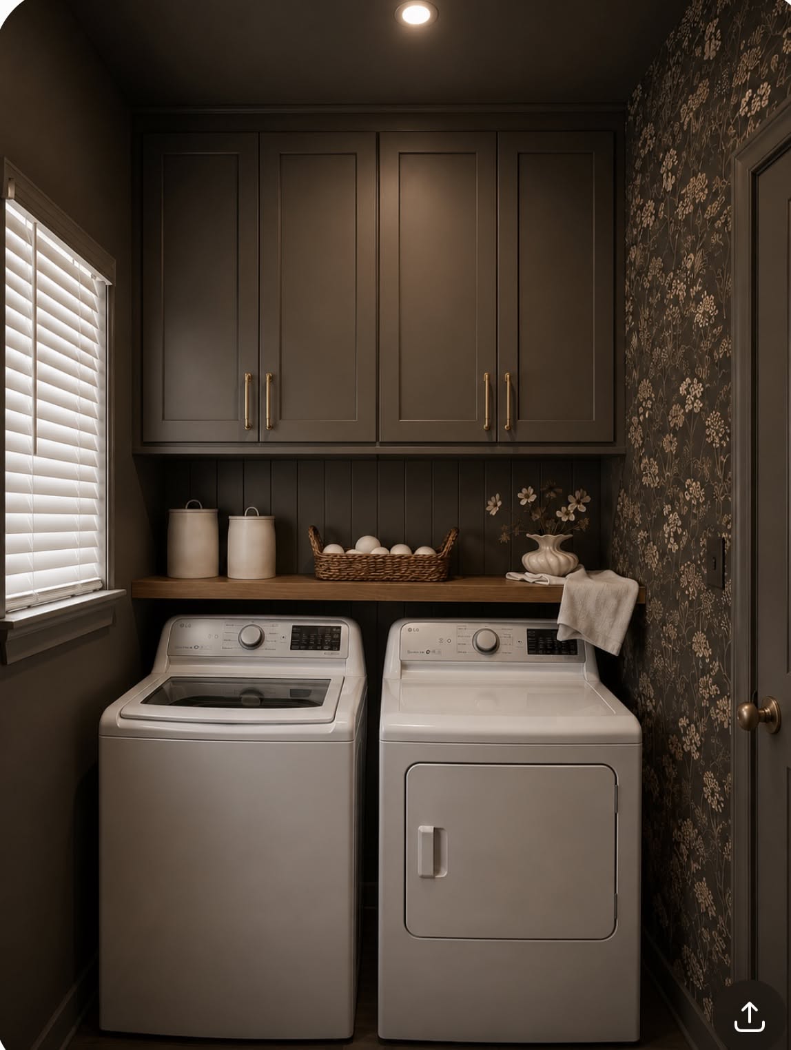 Moody Laundry Room Storage Organizer for Shelves and Baskets