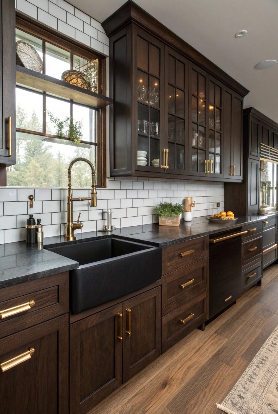 Black Gold Kitchen Decor and Organization Inspiration