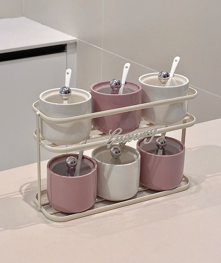 Minimalist Pink Kitchen Tool, Pastel Kitchen Accessories Set, Modern Pastel Kitchenware Set, Minimalist Pink Kitchen Essentials, Aesthetic Kitchen Supplies