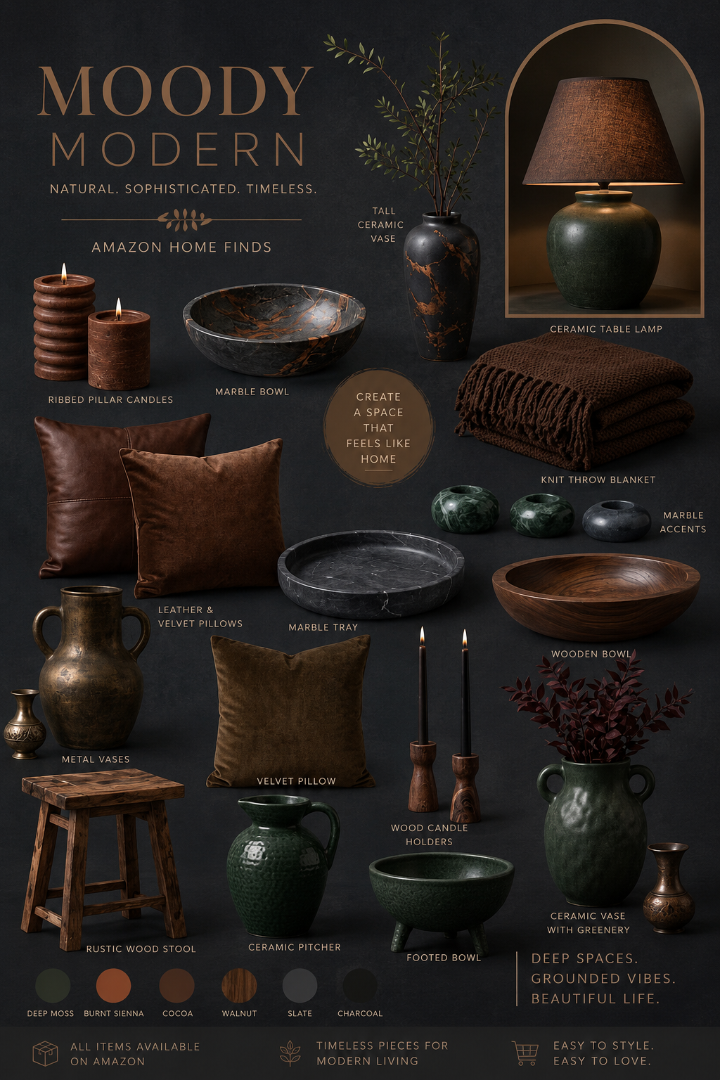 Moody Living Room Decor and Organization Inspiration