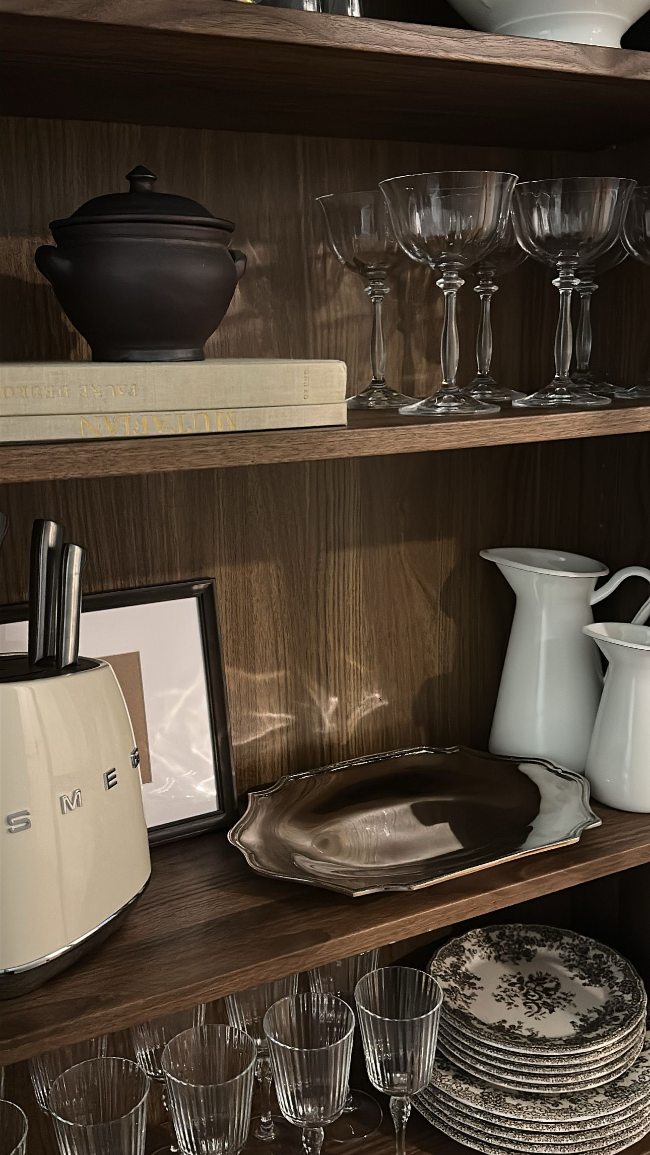 Open Shelf Dinnerware and Glassware Organization