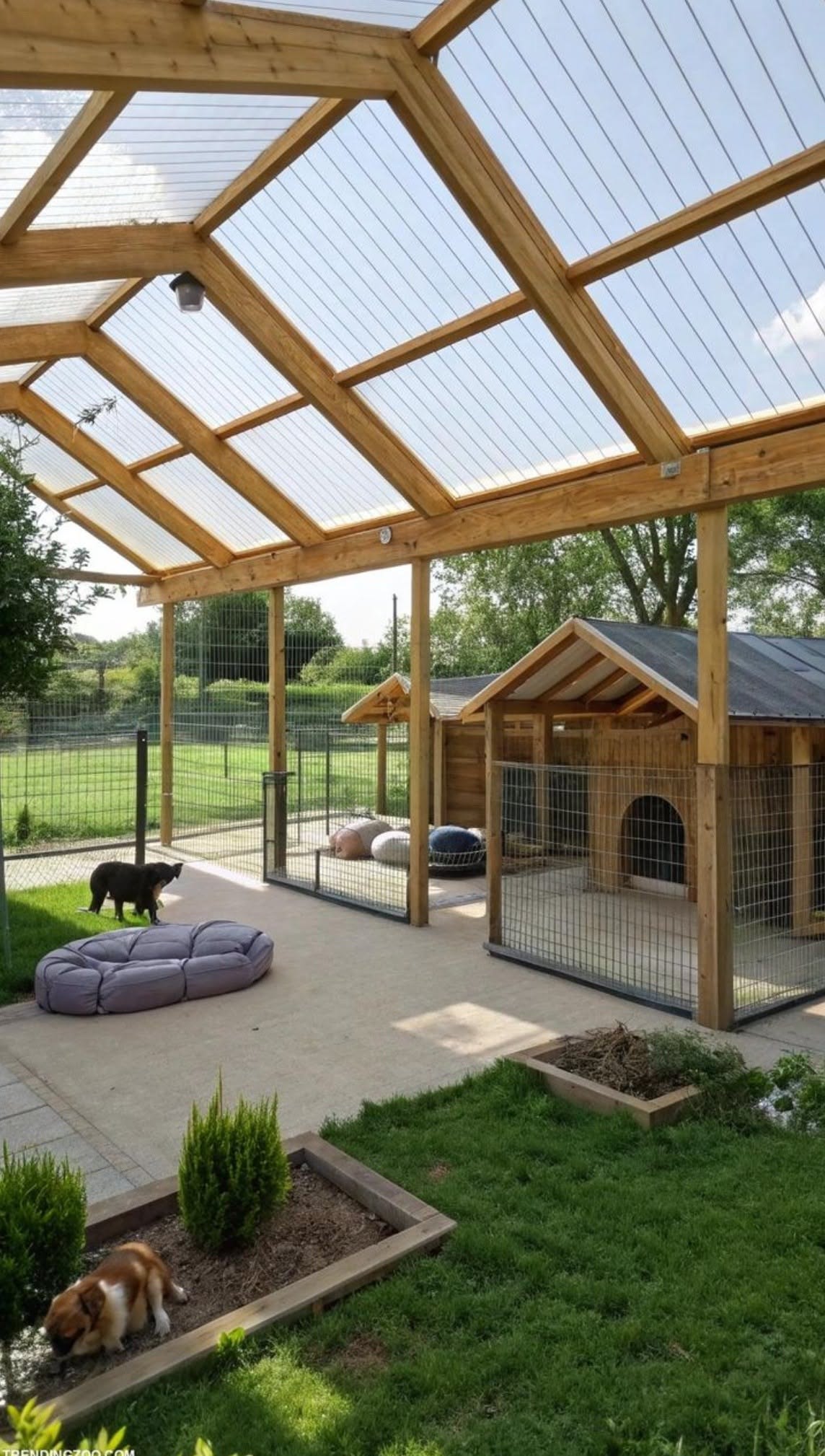 Dog Cage Outside, Fenced In Dog Kennel, Multi Dog Kennel Ideas Indoor, Dog Kennel Designs Outdoor, Luxury Dog Rooms, Area For Dogs In House, Fenced Dog Run