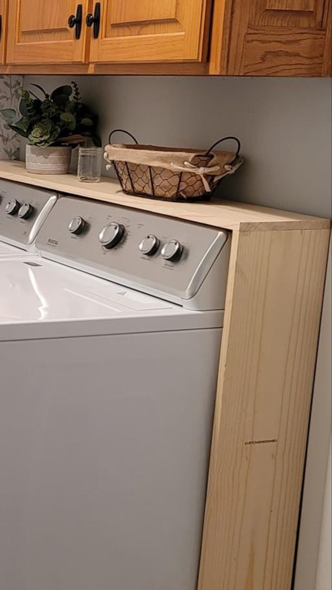 Simple shelf over washer and dryer