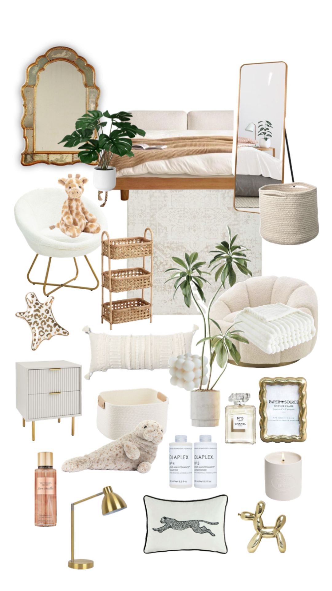 White And Gold Bedroom Furniture, Room Wishlist, Calm Room, Ocean Room Decor, Dorm Room Styles, Chambre Cosy, White Room Décor