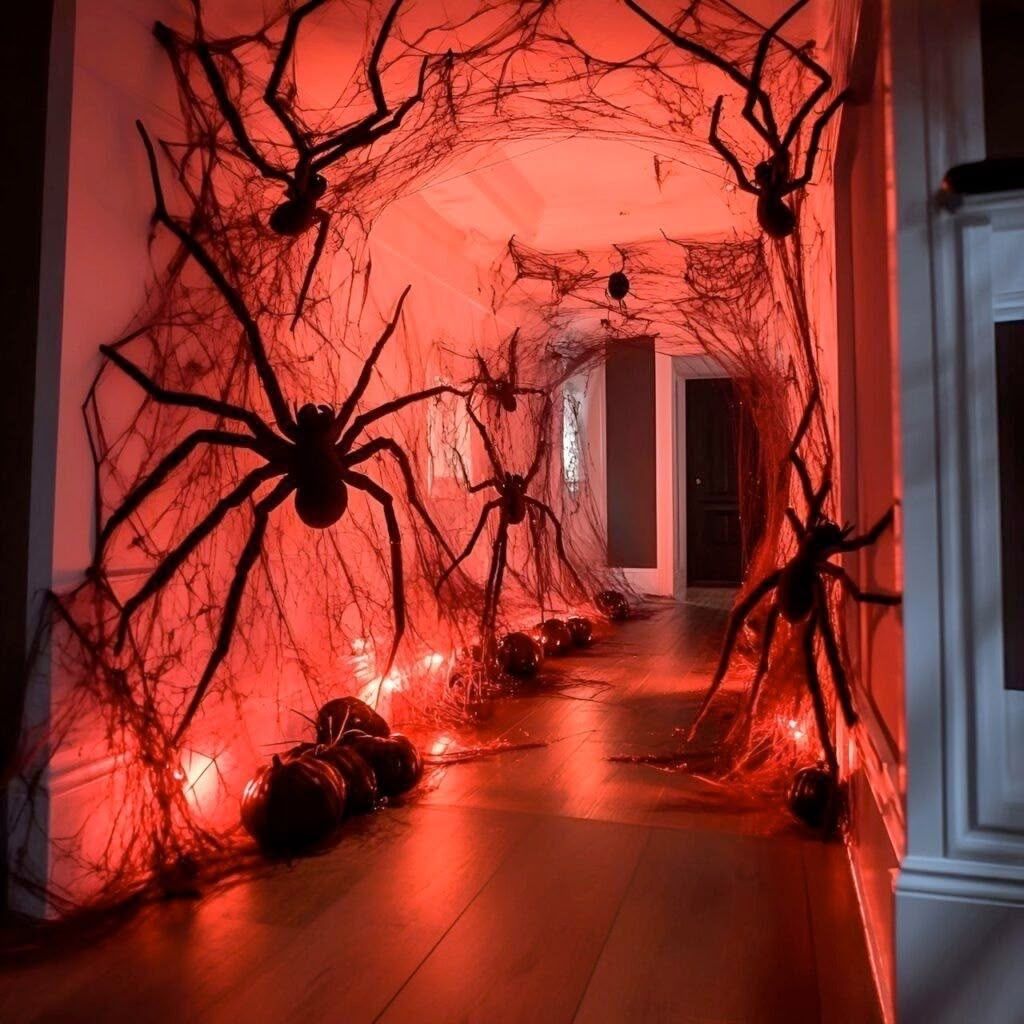 Haunted Hallway Decor, Halloween Haunted House Decorations, Halloween House Party, Spooky Hallway, Spooky Hallway Decorations