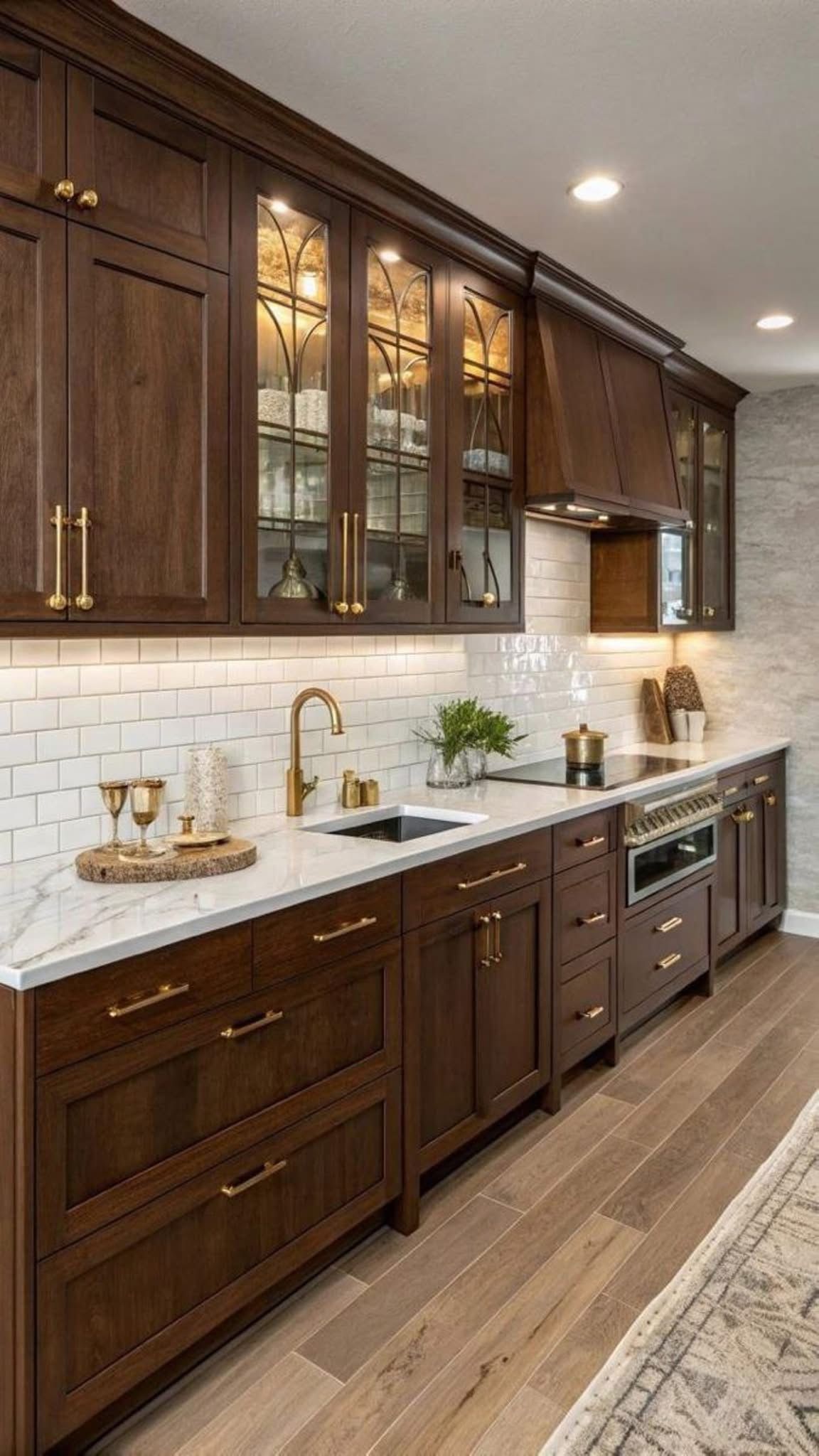Wooden Marble Kitchen Decor and Organization Inspiration