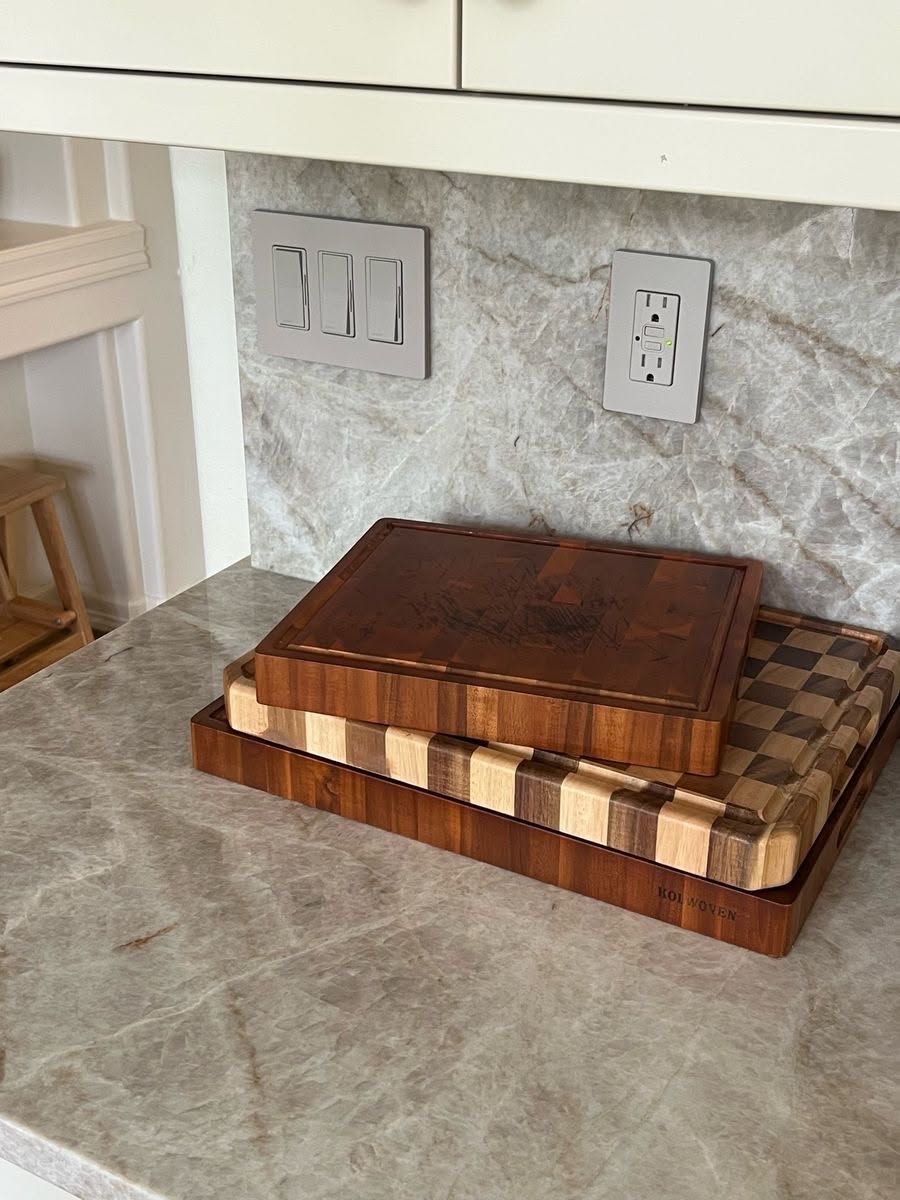 Wooden Cutting Board Set for Kitchen Prep