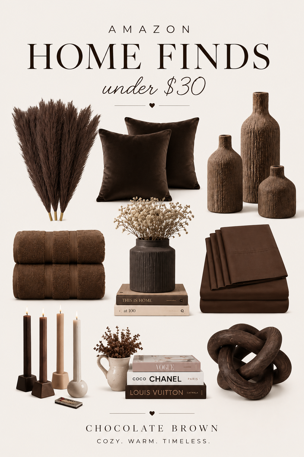 Chocolate Brown Home Decor and Organization Inspiration