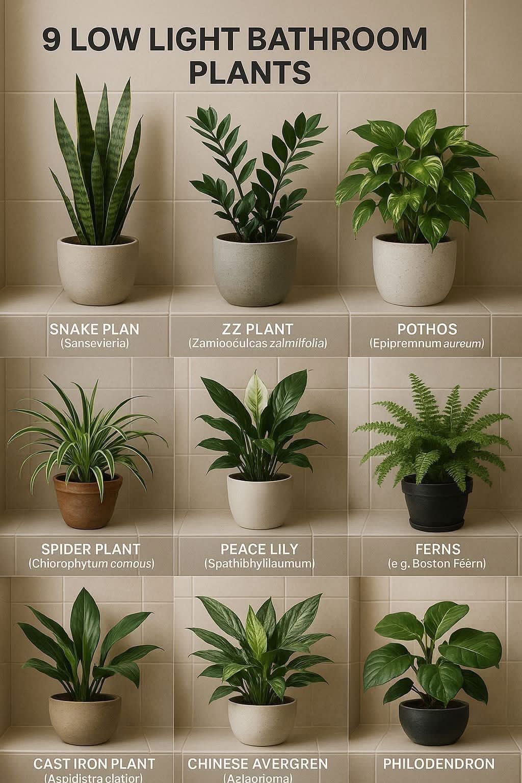 Snake Plant In Bathroom, Lowlight Plants Bathroom, Bathroom House Plants, Plants For Bathroom Low Lights, Snake Plant Bathroom, Best Bathroom Plants Low Lights