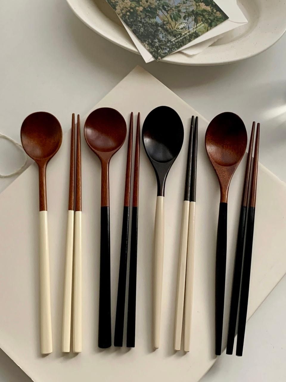 Simple Woodin Korean Cutlery Set (4 Types: Spoon, Chopsticks, Newlywed Housewarming Gift) FLATWARE