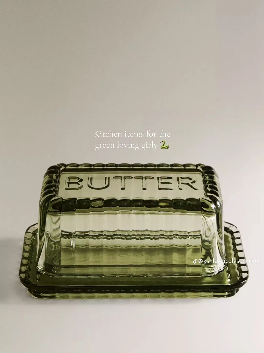 Glass Butter Dish for Kitchen Counter Storage