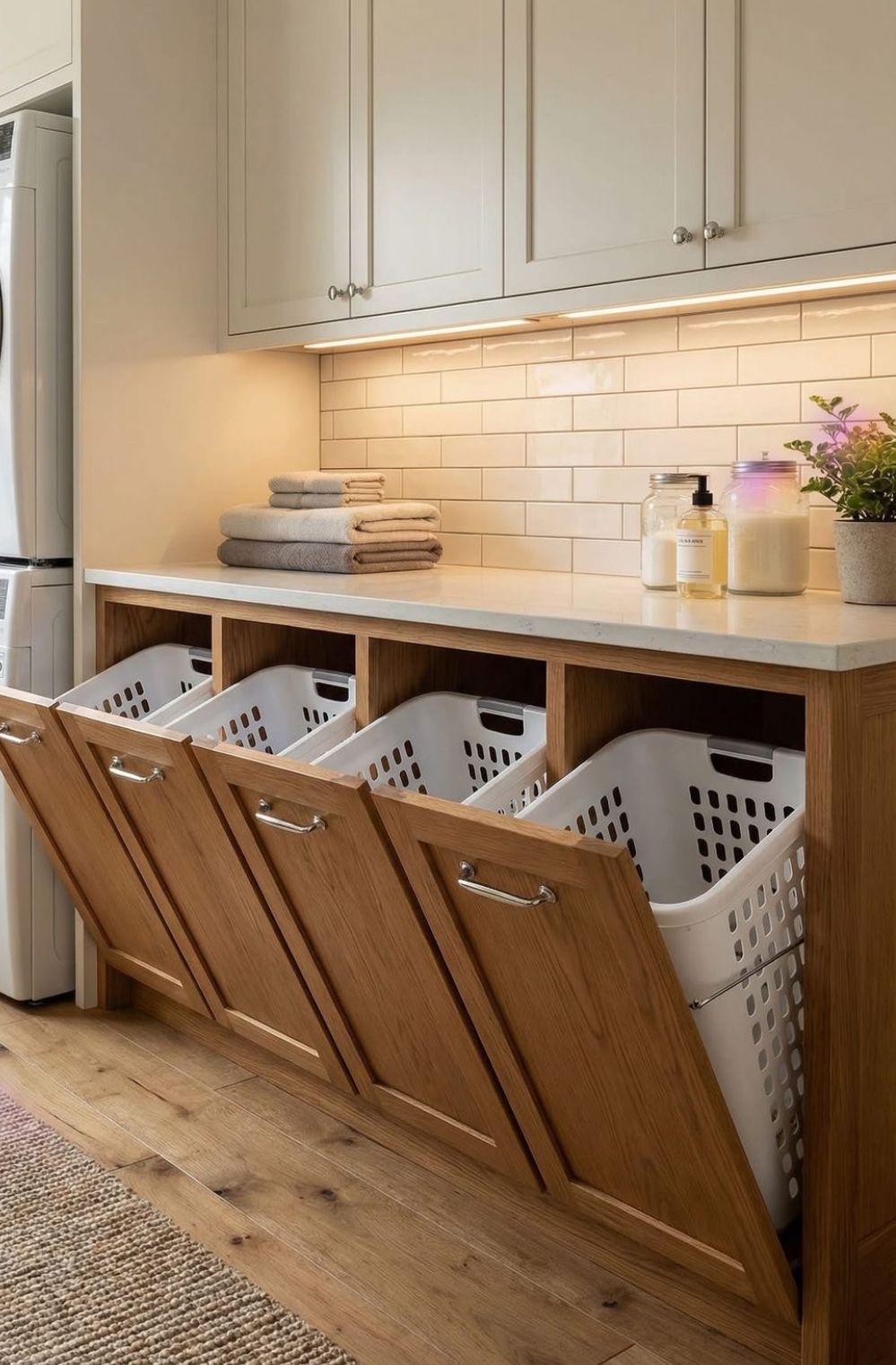 European Laundry Design, Hanging In Laundry Room, Laundry Room With Toilet Ideas, Laundry Room Organizer Ideas