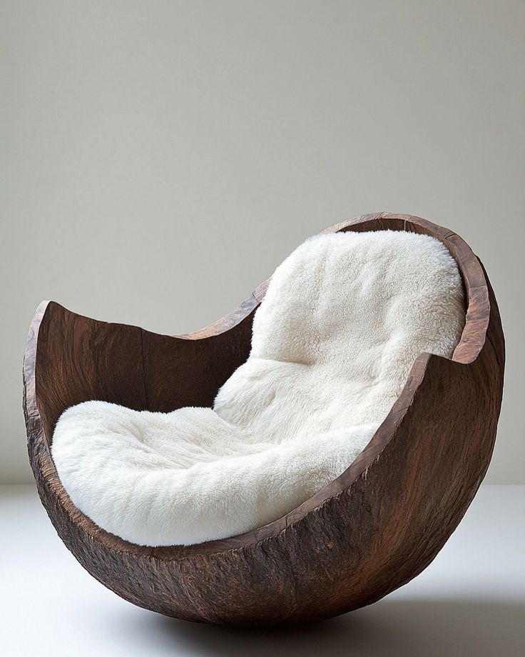 Coconut Inspired Interior, Chairs Inspired By Nature, Coconut Furniture Design, Coconut Furniture Ideas, Biomimicry Furniture