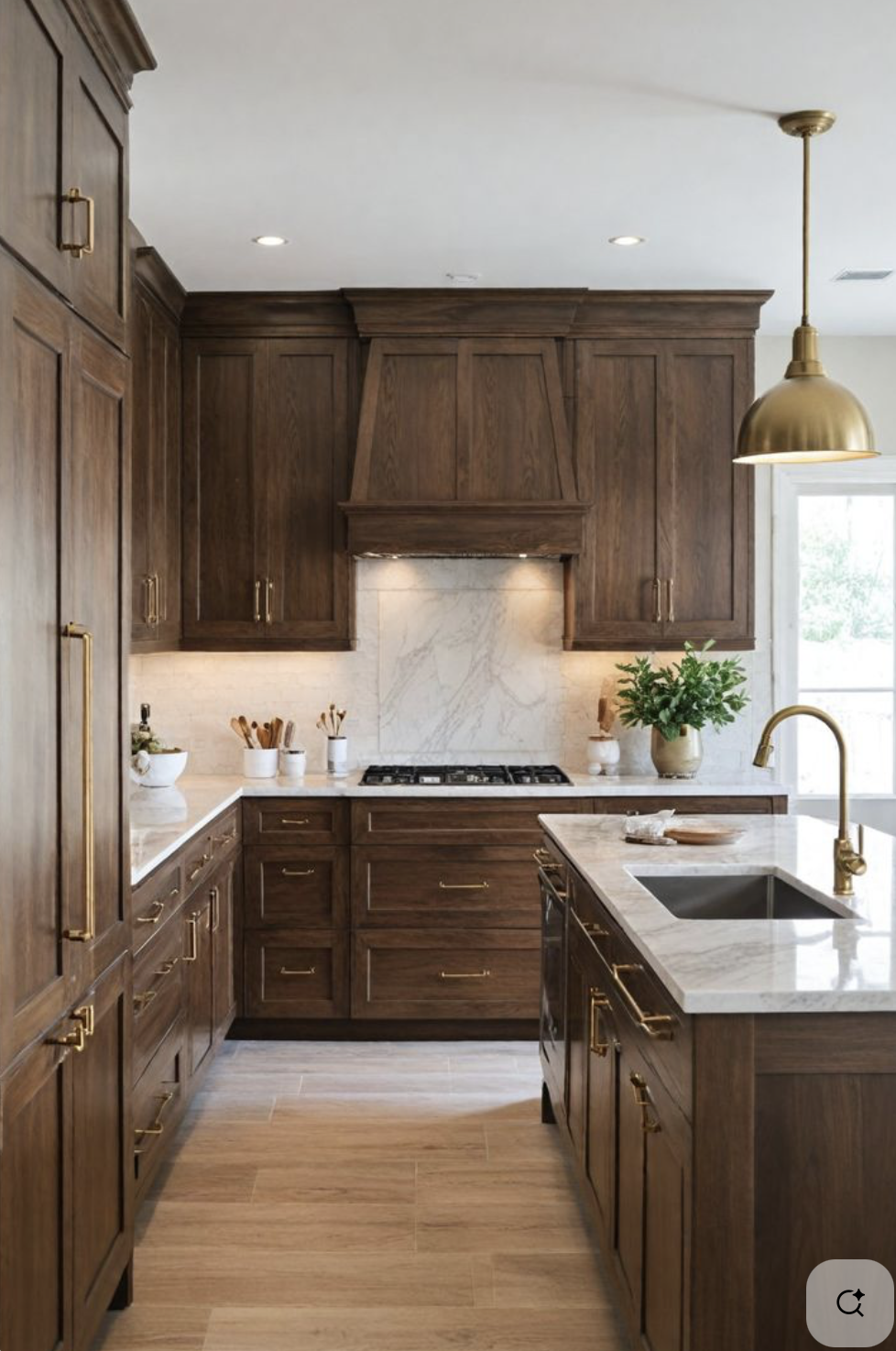 Wooden Marble Kitchen Decor and Organization Inspiration