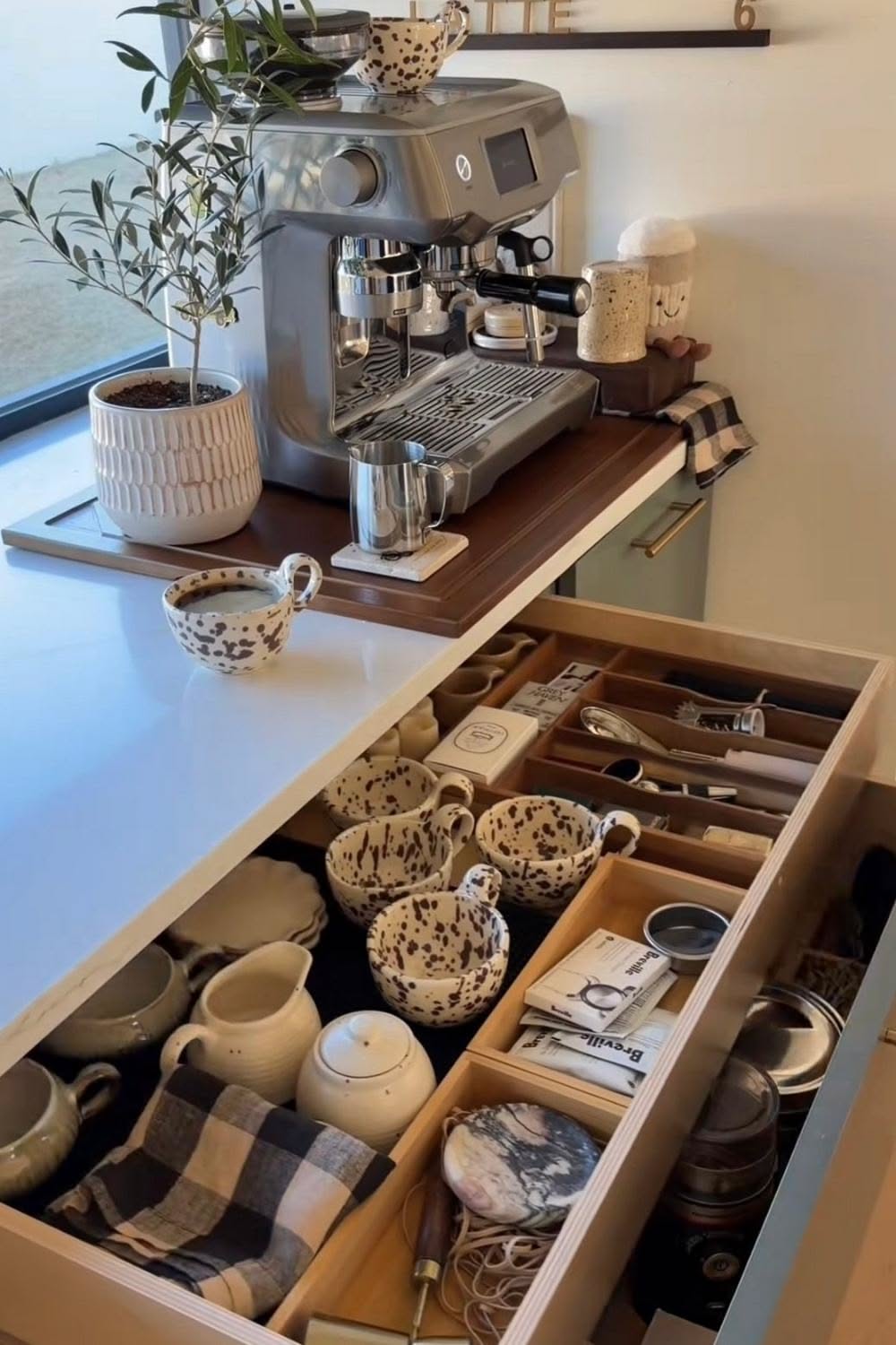 Cozy Coffee Bar Organizer for a Home Coffee Station